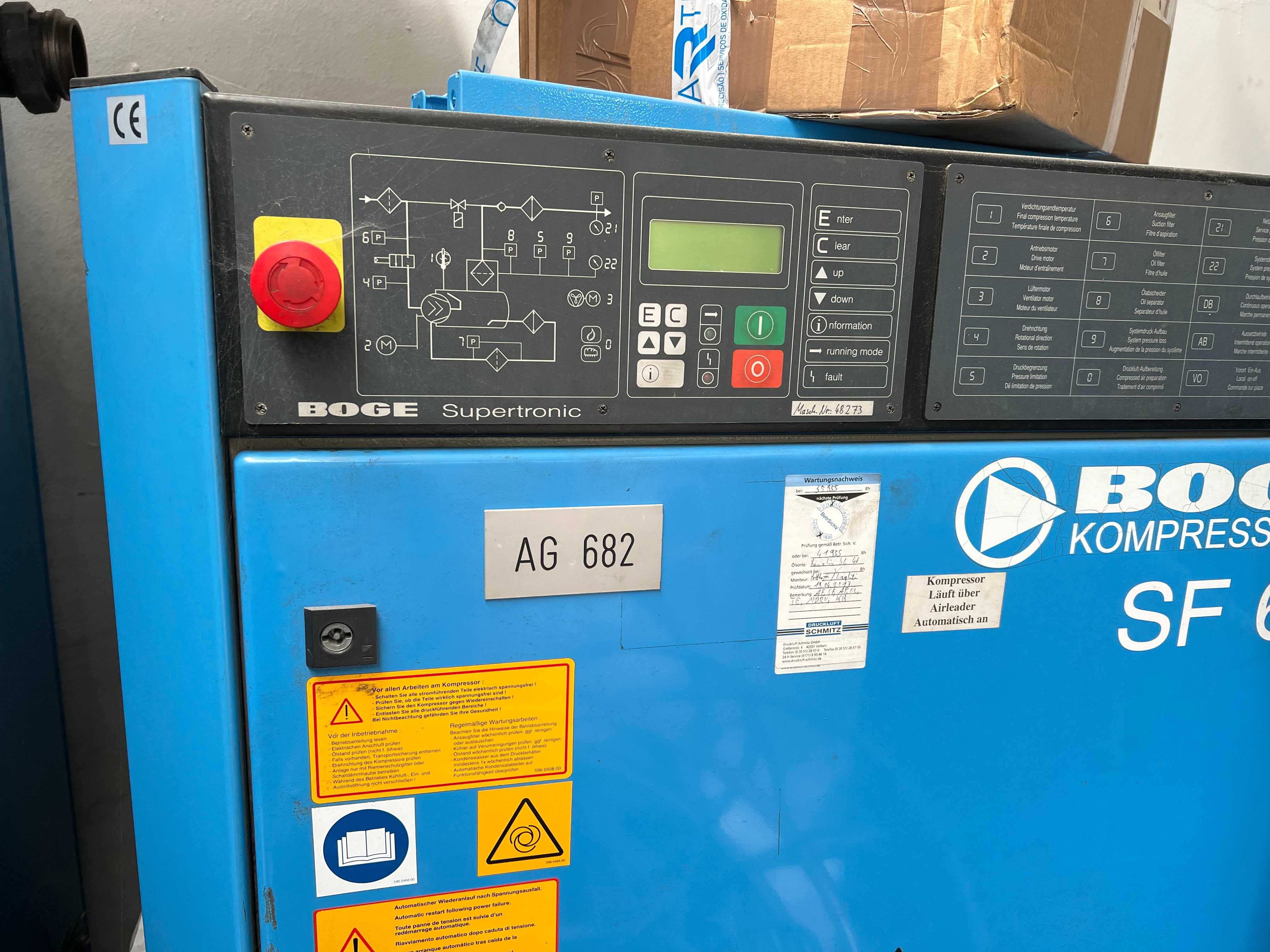 Compressores BOGE Industriais de parafuso SF-150 e SF-60