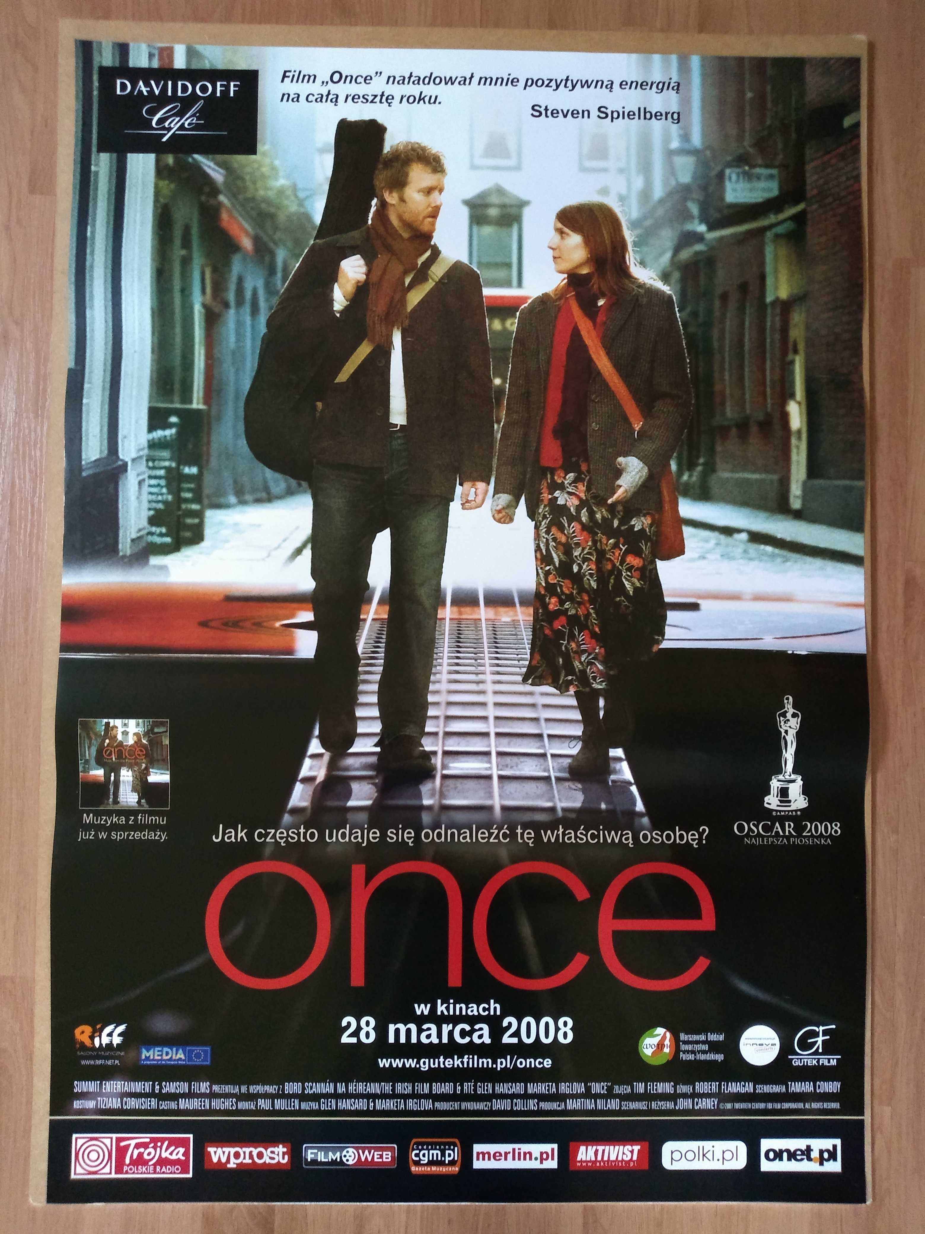 Plakat filmowy ONCE/Oscar/Oryginał z 2008 roku.