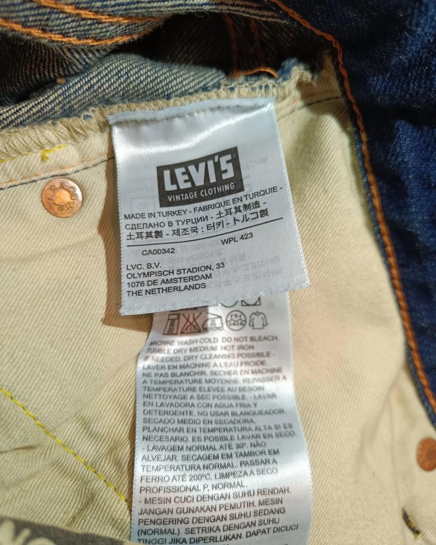 Новые джинсы мом  levis vintage clothing 701 big e selvedge