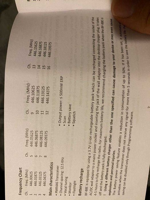 Рація двостороннього зв'язку Pofung PMR Two-Way Radios PT88E 2