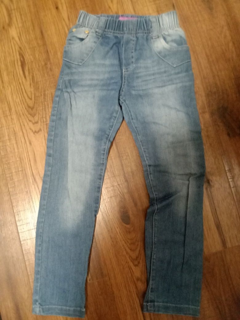 Spodnie jeans r 116 na gumce