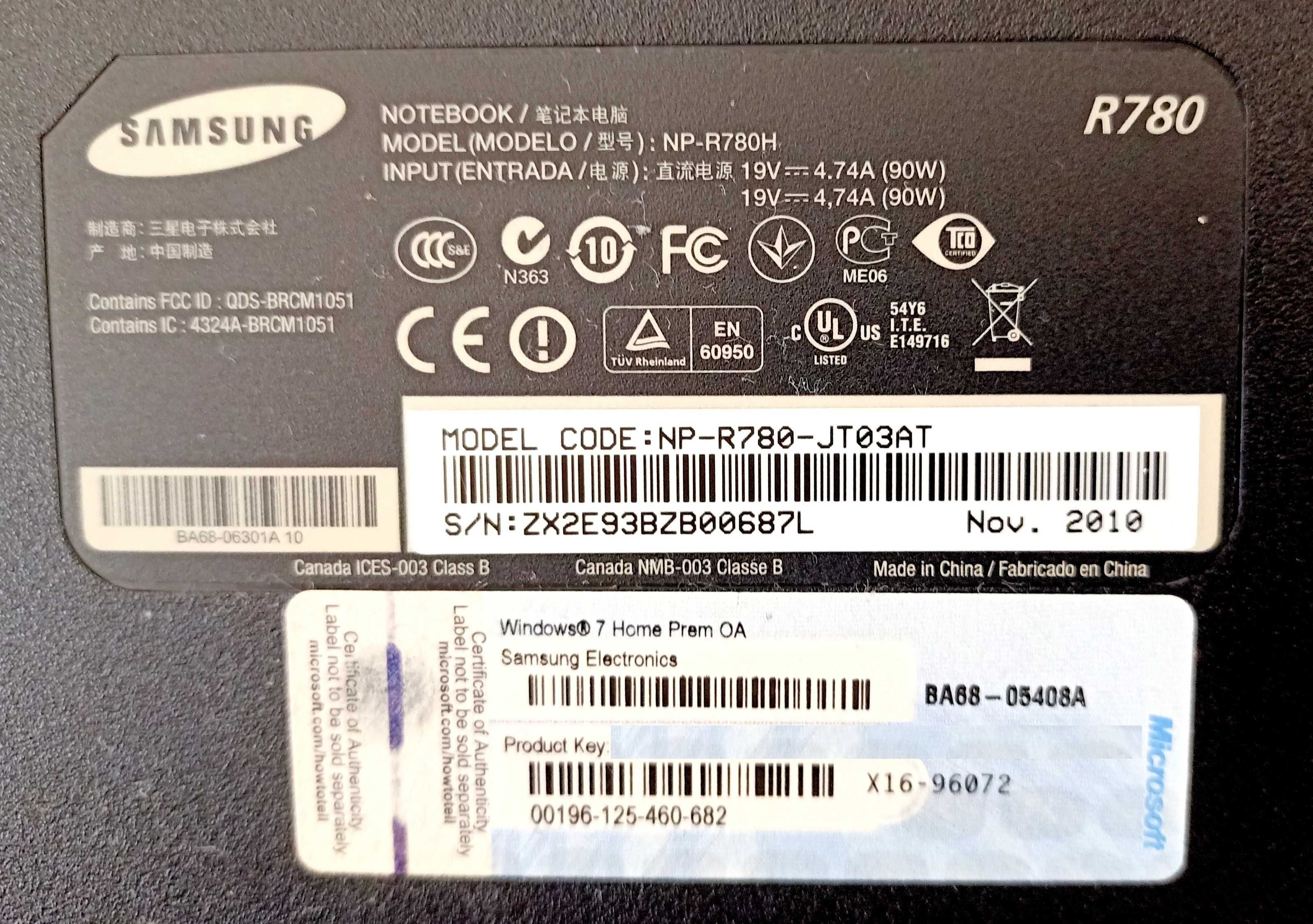 Samsung R780 - i5 -SSD -17 cali