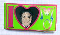 Naklejka I love Michael Jackson z gazety Popcorn 1998