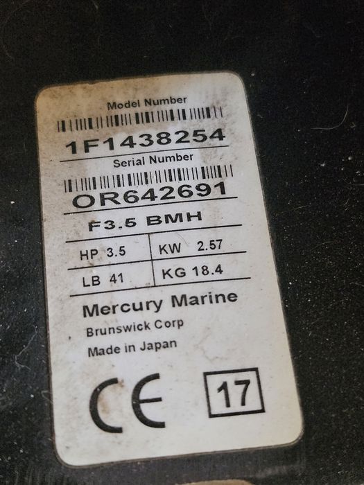 Silnik zaburtowy Mariner 3.5 KM czterosuw krótka stopa S Mercury