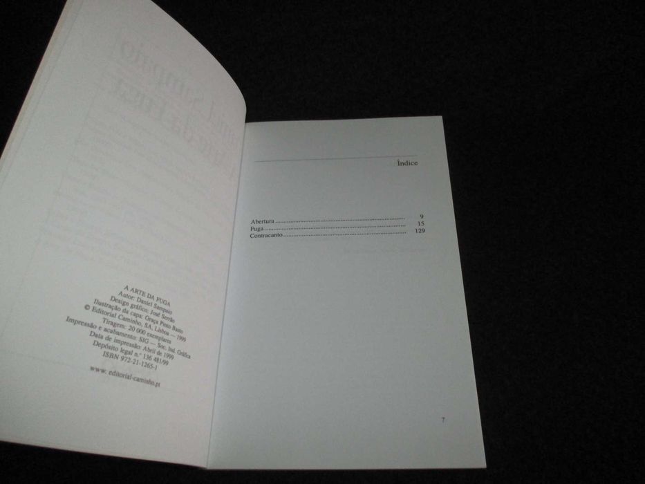 Livro A Arte da Fuga Daniel Sampaio