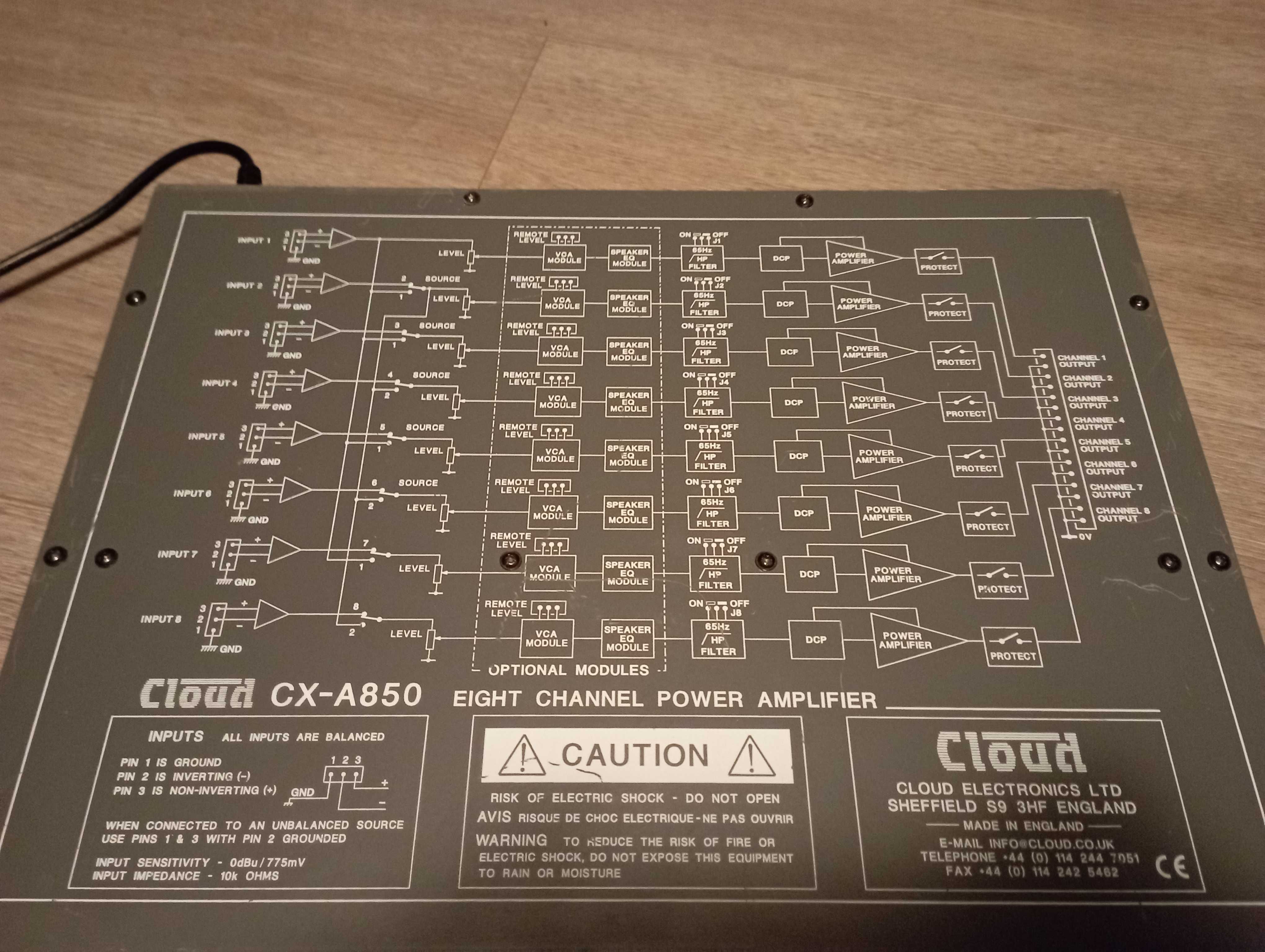 Усилитель мощности Cloud CXA850 8-ми канальный x 50W/4Ом