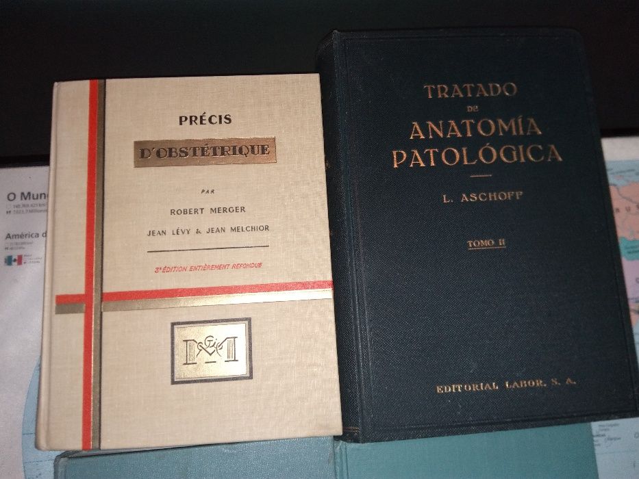 Livros antigos enfermagem e anatomia patológica