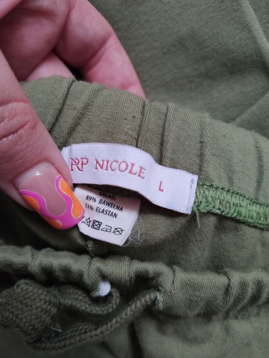 Zestaw dresowy ninja khaki zielony bawełniany L XL XXL oversize