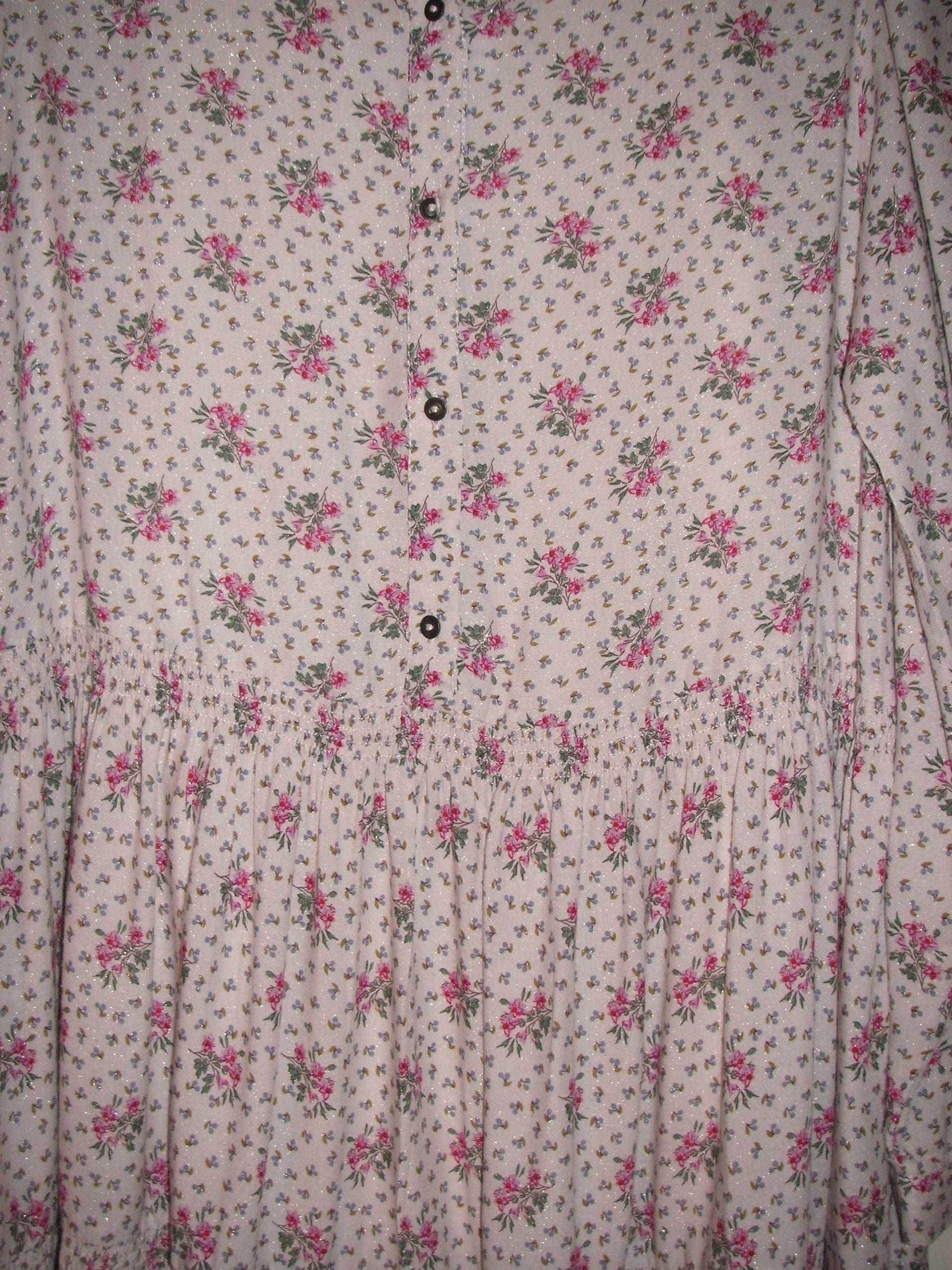 Vestido Manga Comprida Zara T-13/14 Anos - Menina