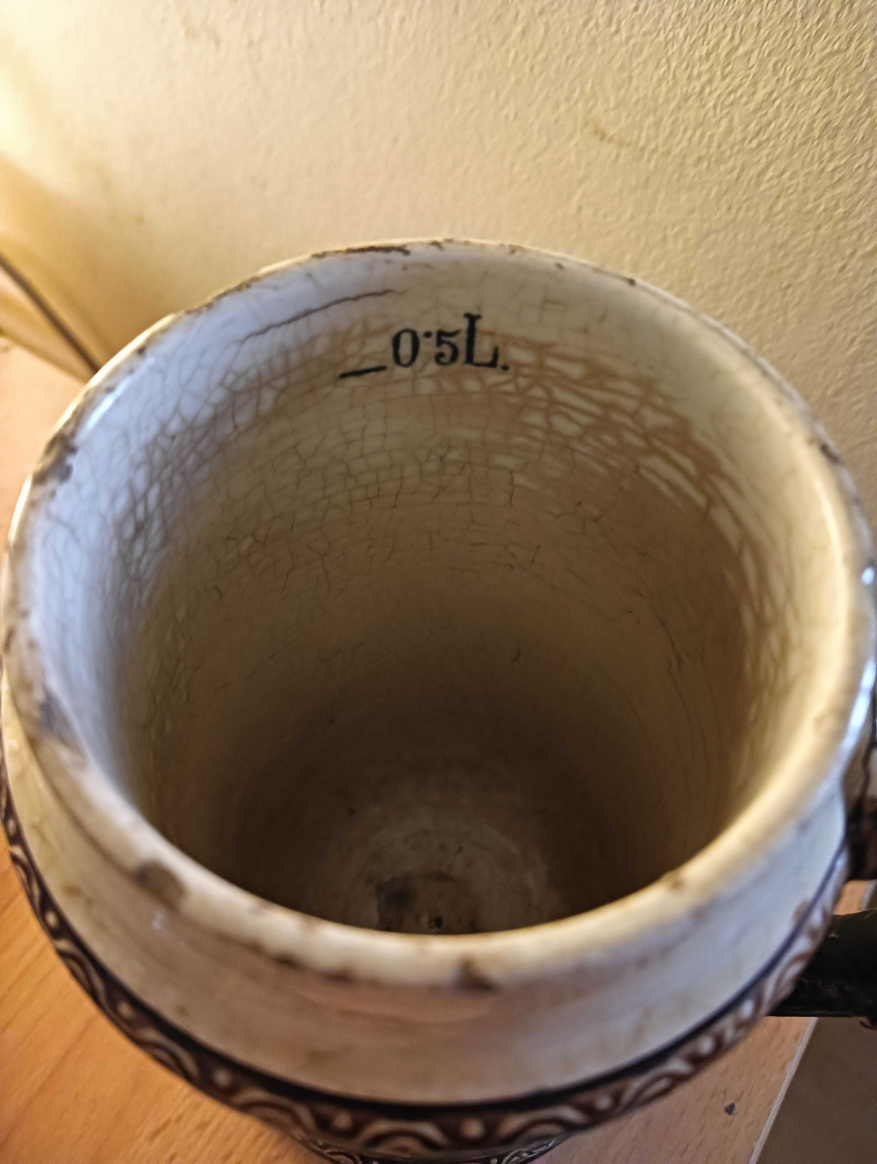 Stary kufel do piwa (prawdopodobnie niemiecki)