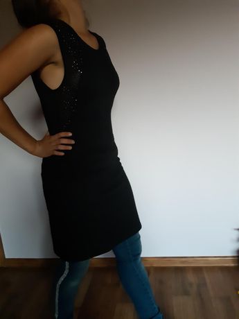 Czarna sukienka mini rozmiar L/XL TYLKO 30zł!!!
