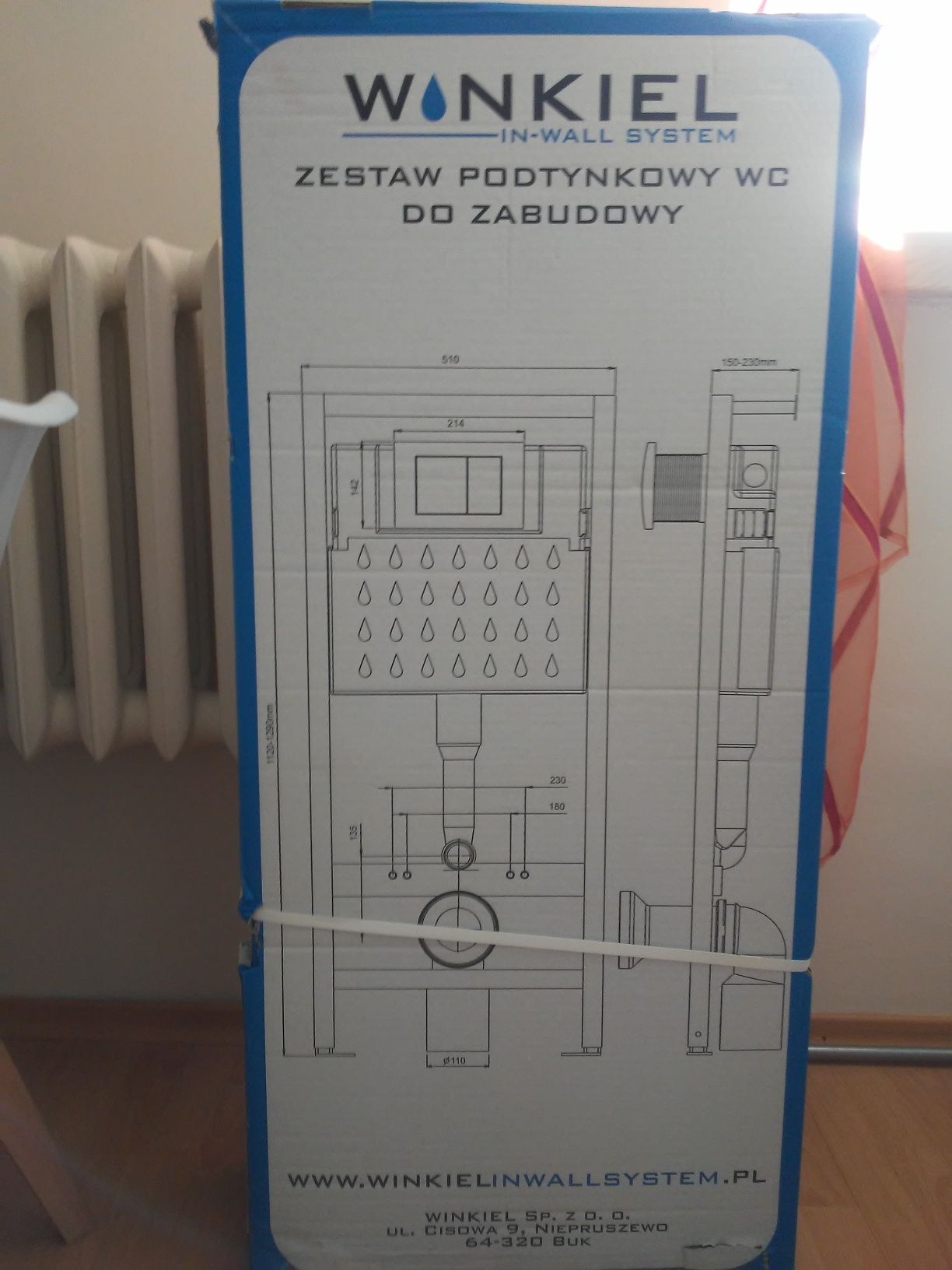 Zestaw podtynkowy WC do zabudowy. Nowy.