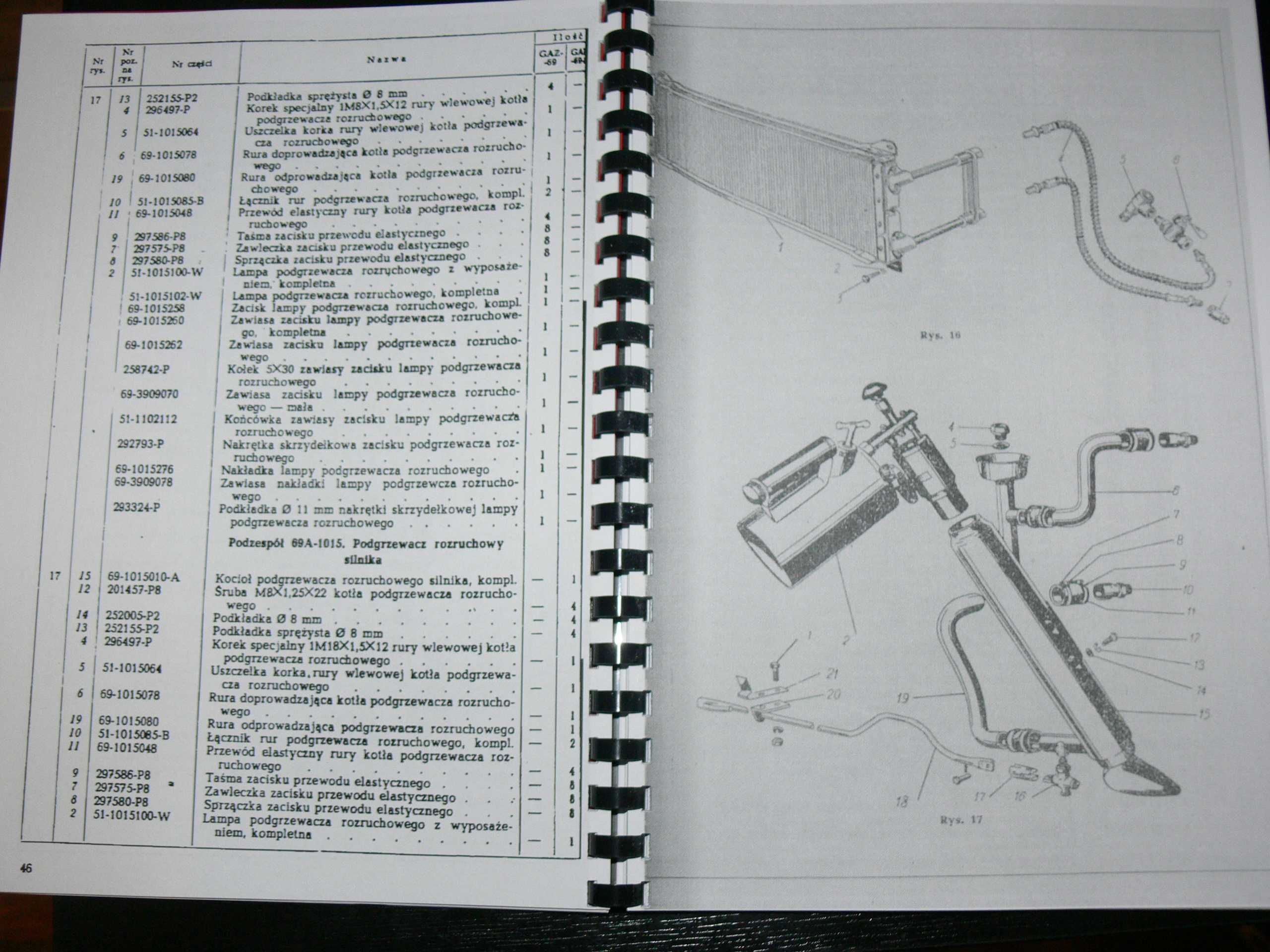 Katalog Części Zamiennych Samochodów GAZ-69 i GAZ-69A