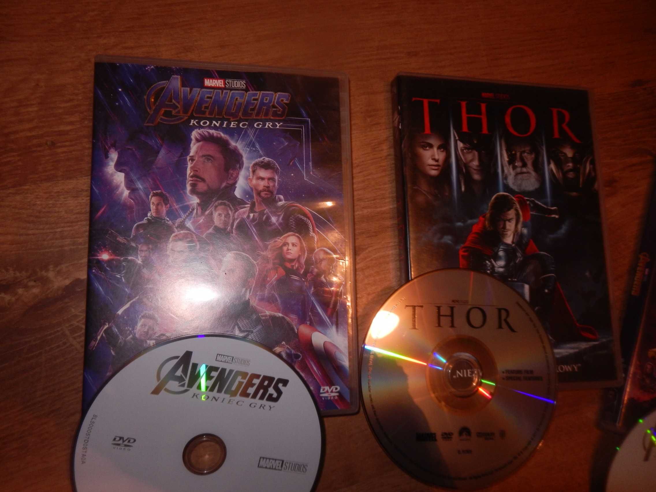Pakiet filmów Avengers Marvel + thor wyprzedaż dvd filmy