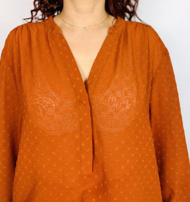 Bluzka w kolorze miedziano-pomarańczowym XL 42 Days Like This