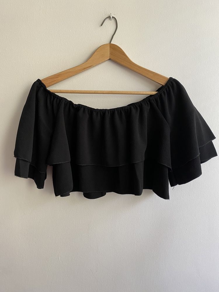 Krotka bluzka Crop top boohoo