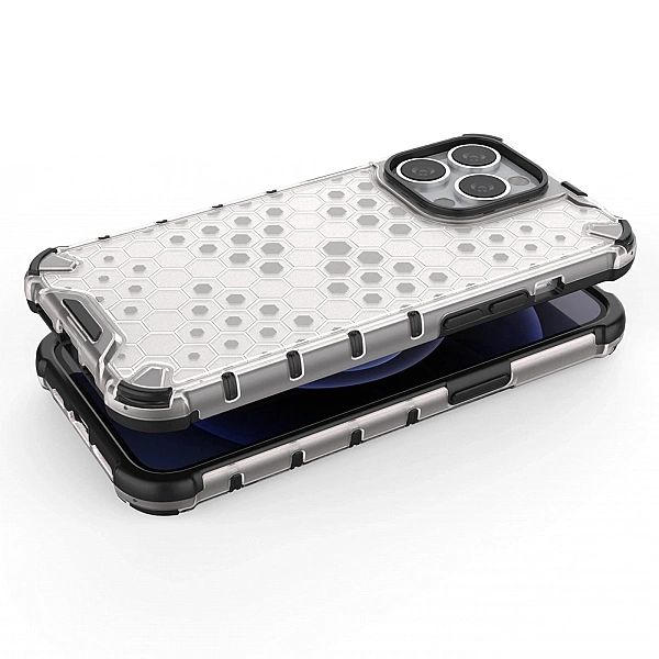 Honeycomb etui pancerny pokrowiec z żelową ramką iPhone 13 Pro przezro