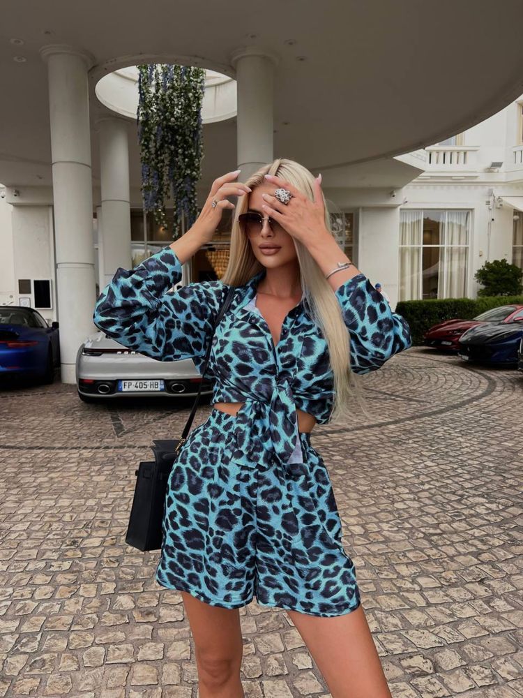 Костюм шовк Miss Diamond леопард