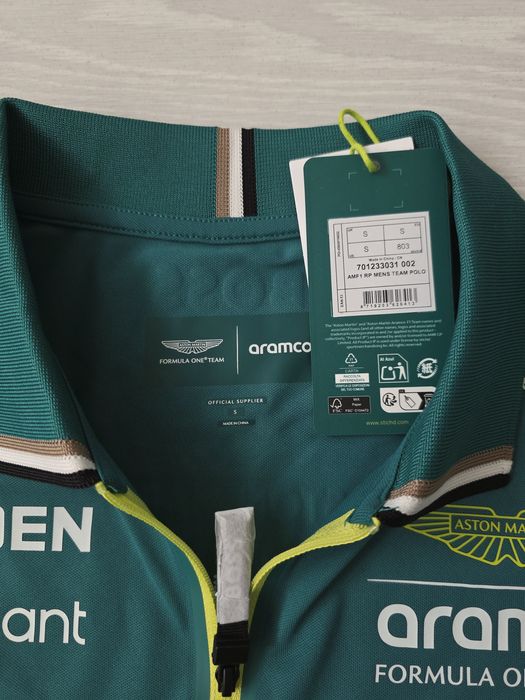 Koszulka polo Aston Martin Formula One Team 2025, Boss, F1, Formula 1