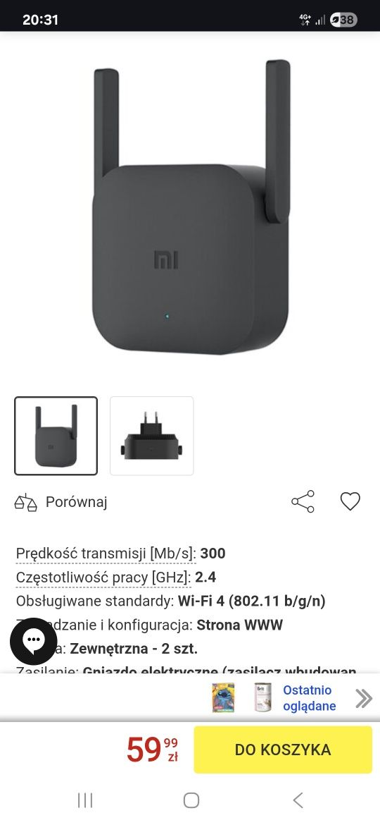 Nowy wzmacniacz sieci WiFi xiaomi