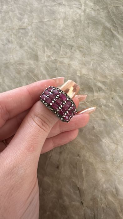 Anel Turco de PRATA 925 com pedra natural