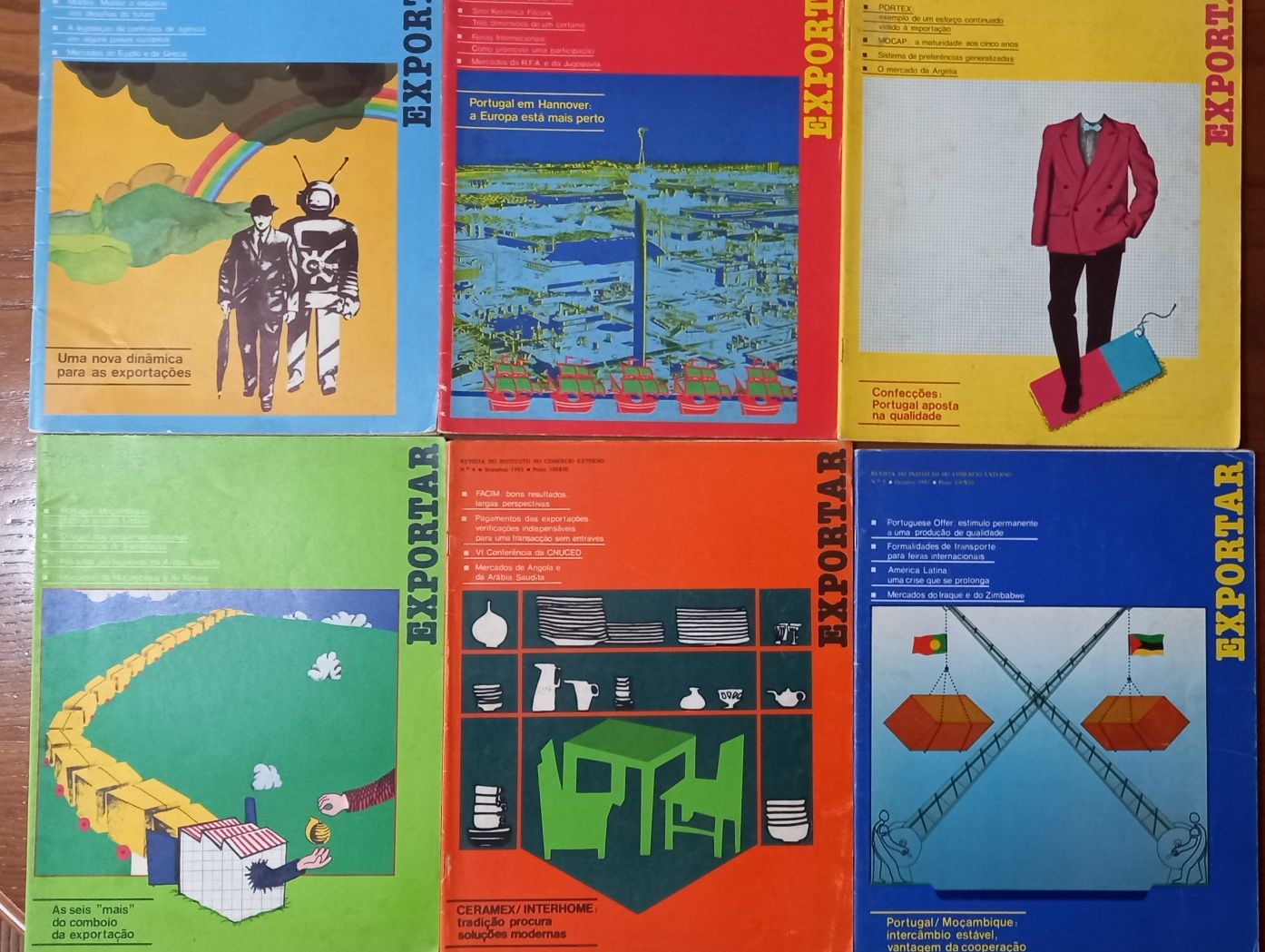 coleção revistas Exportar seis primeiras 0, 1, 2, 3, 4 e 5 de 1983