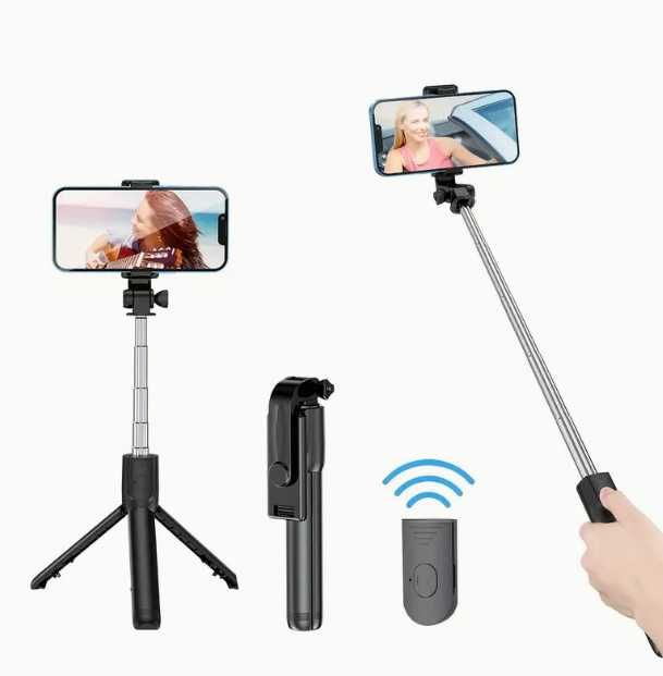 Excelente Bastão de Selfie Extensível com tripé