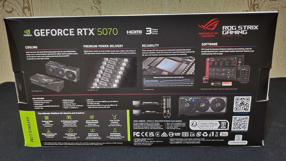 ASUS ROG Strix GeForce RTX 5070 OC Edition 12GB GDDR7