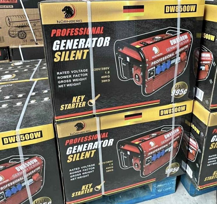 Gerador 8500w monofásico e trifásico arranque manual de corda