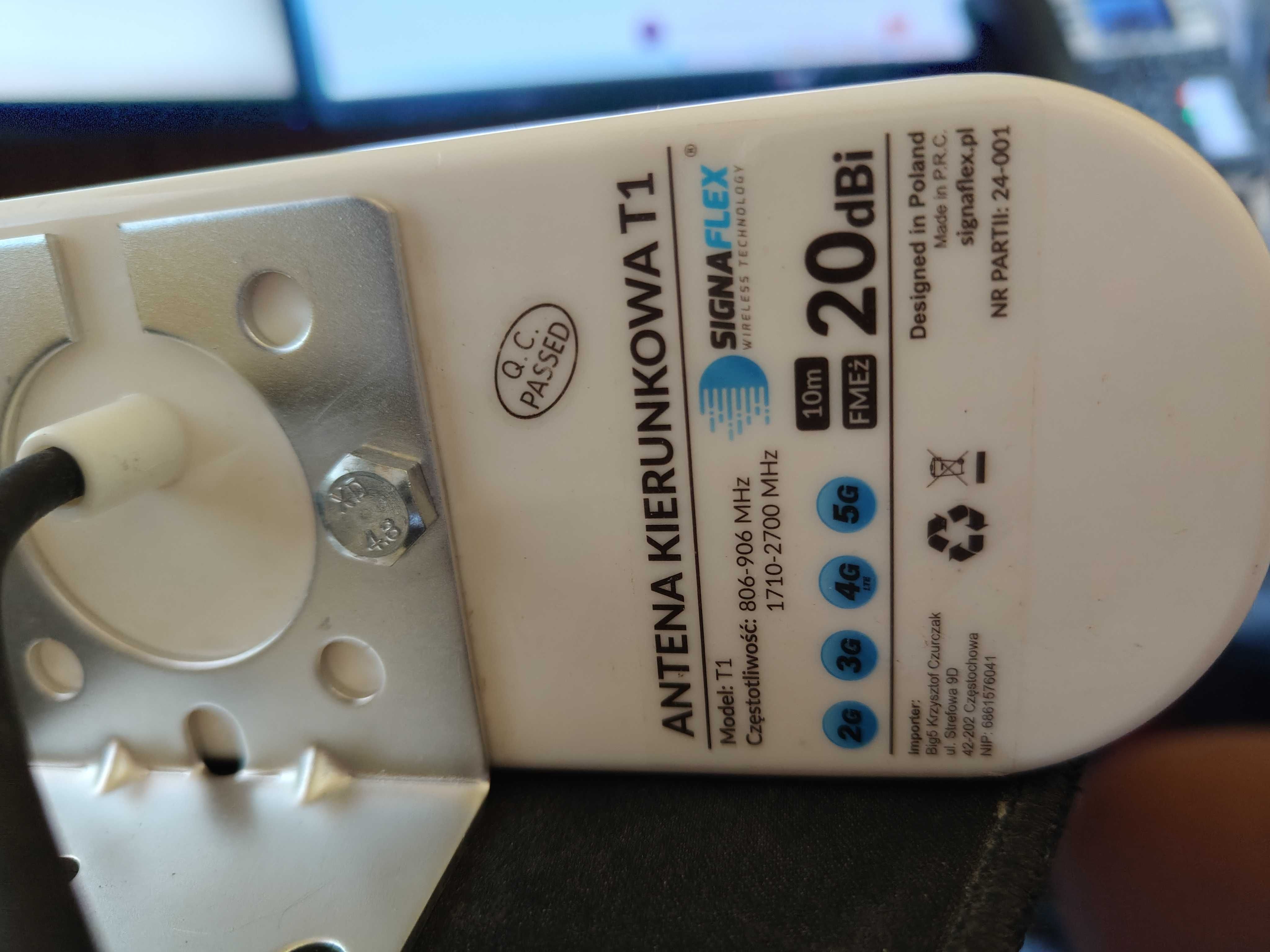 Antena zewnętrzna do rutera przewód 10 m