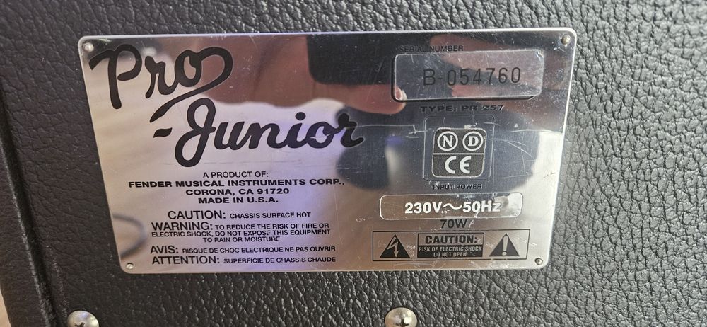 Wzmacniacz gitarowy Fender Pro Junior made in USA głośnik Jensen lampa