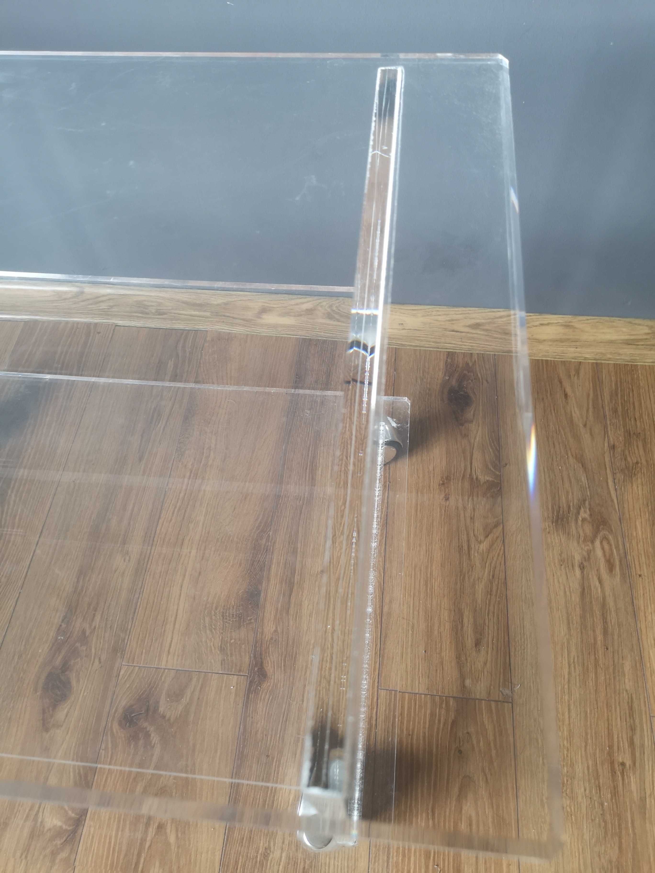 SZAFKA pleksi pleksiglas PÓŁKA stolik 43x60x47 przezroczysty masywna