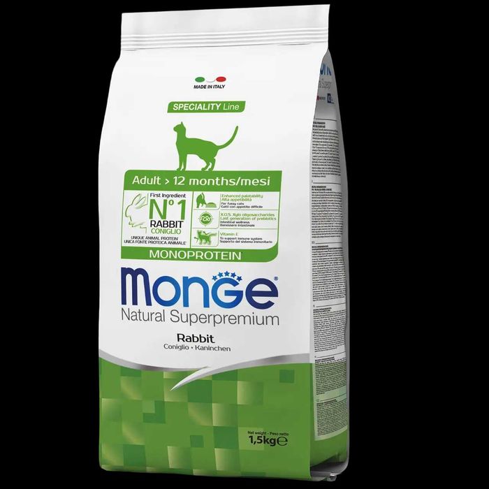 Сухий корм Monge Cat Adult з кроликом, 1,5 кг