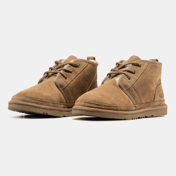 Унисекс зимние Ugg Neumel кожаные угги мен ньюмел зимові уггі чорні