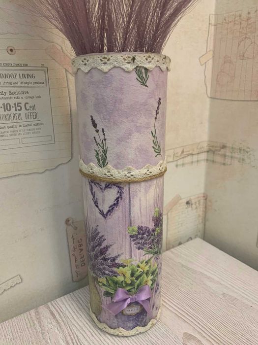 Вазы стекло, фарфор, керамика, стиль декупаж(ручная работа)