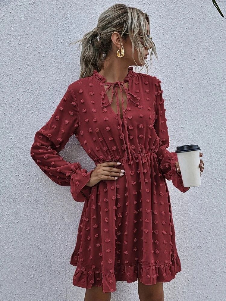 Vestido Shein Bordeaux