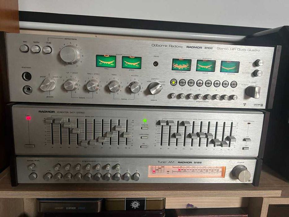 zestaw ampituner Radmor 5102, tuner 5122, korektor 5471 super stan