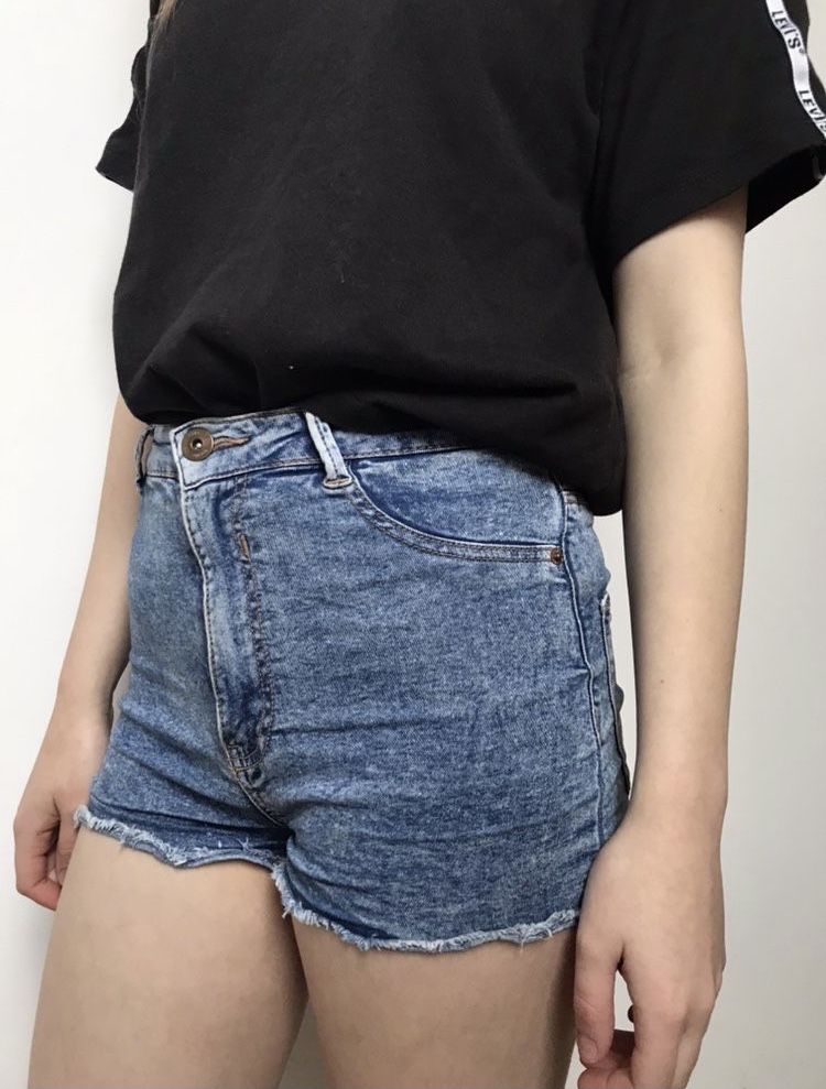 Spodenki szorty jeansowe high waist Bershka XS 34