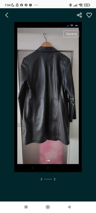 Płaszcz damski skórzany