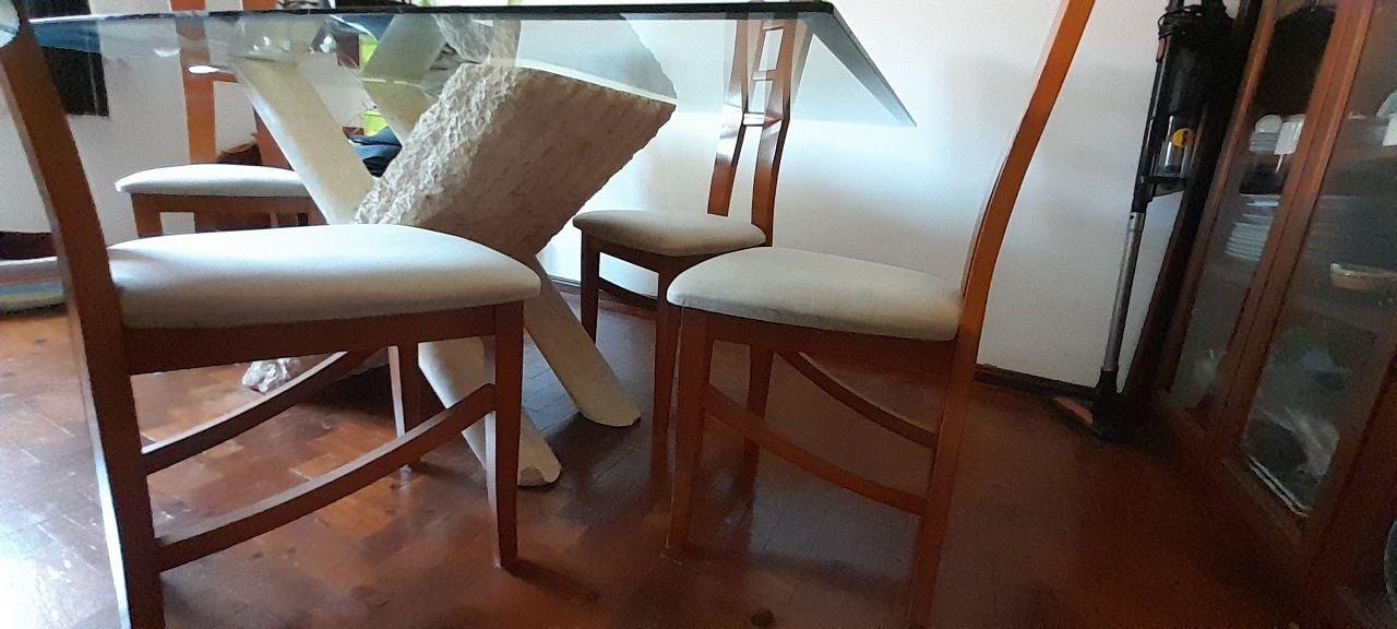 Mesa jantar + 6 cadeiras 180x100