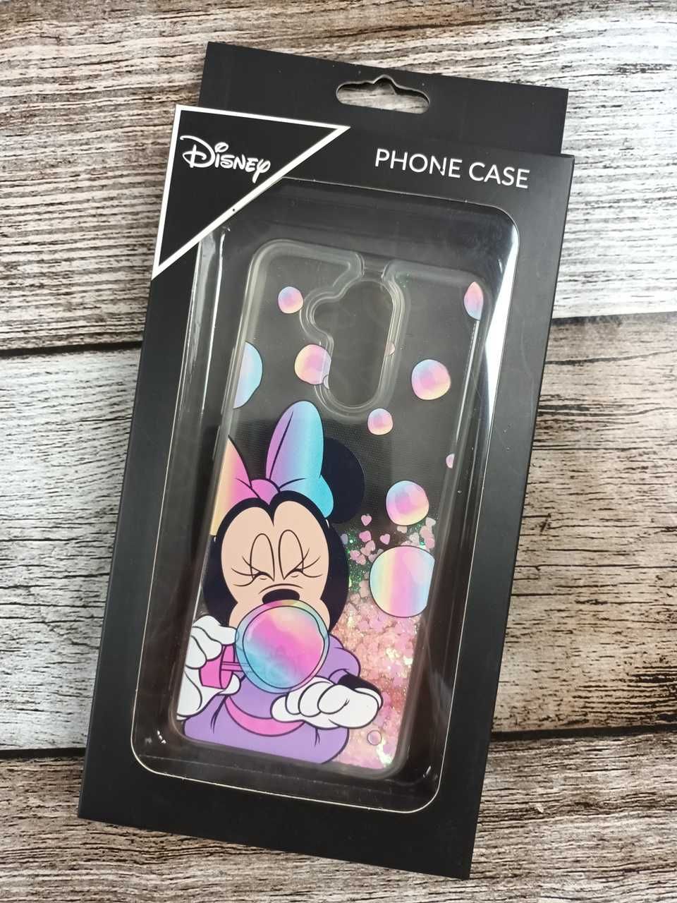 Etui Minnie Disney płynny Brokat do Huawei Mate 20 Lite + Szkło