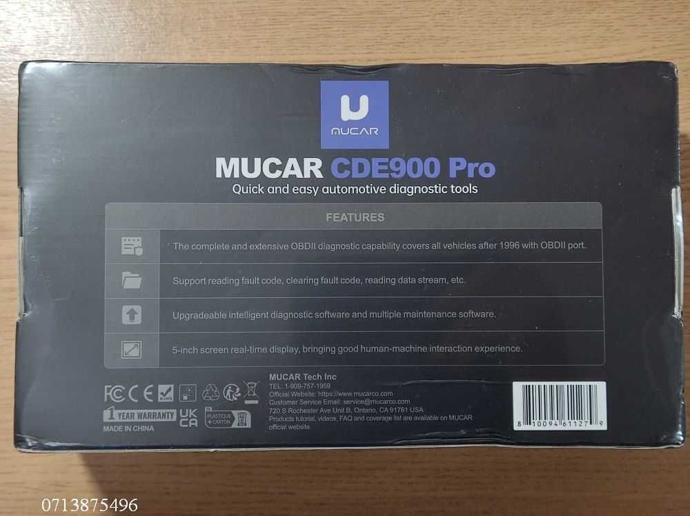 Мультимарочный автосканер Mucar CDE900 Pro