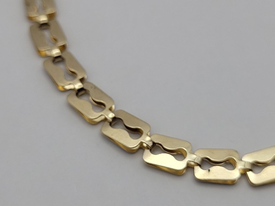 Nowa Złota bransoletka złoto próby 585, unikalny wzór ocechowana