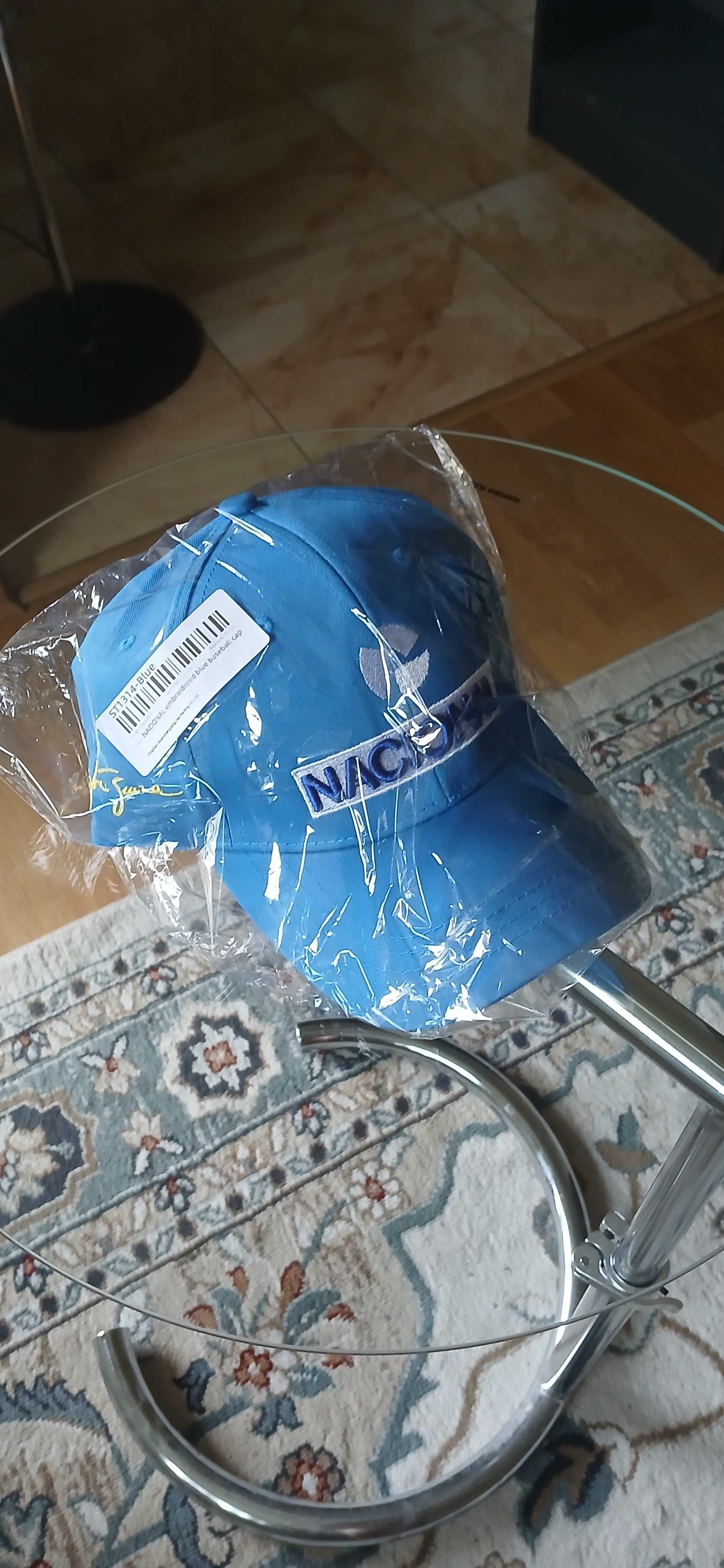 Czapka niebieska z daszkiem ,bejsbolówka, regulowana.