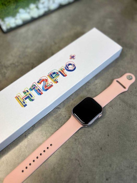 Smart Watch H12 Pro + 45мм Смарт Часы Топовой модели розовые