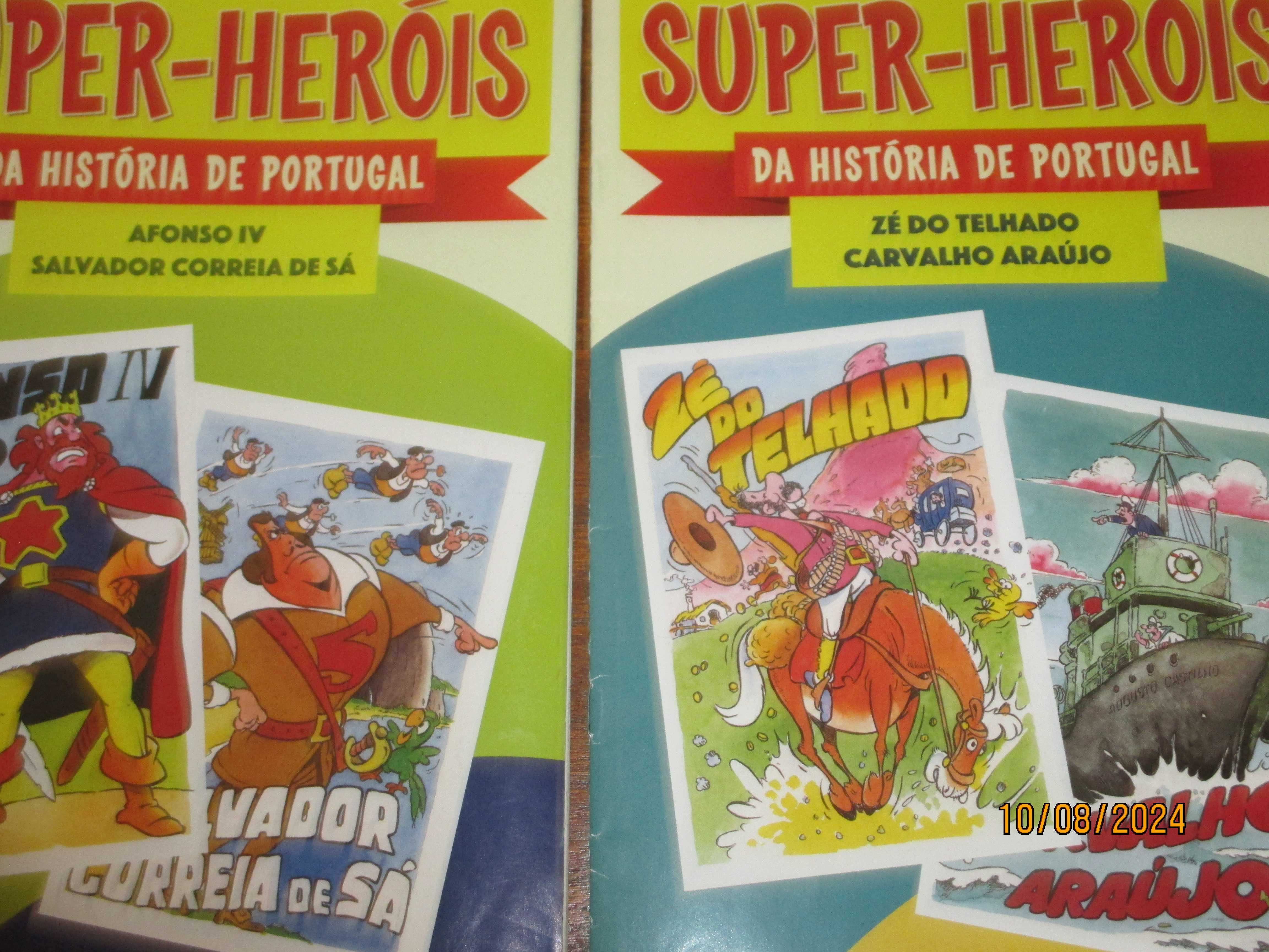 9 peq. livros banda desenhada  - Super heróis da história de Portugal