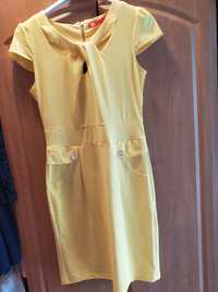 Żółta sukienka Miss Classic Collection