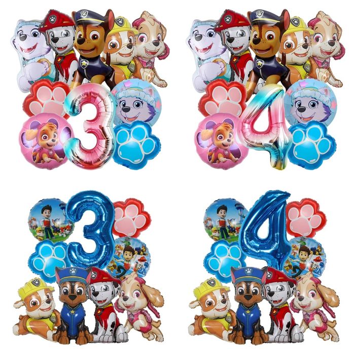 Набори фольговані надувні кульки, Щенячий патруль, Октанафти, Тварини