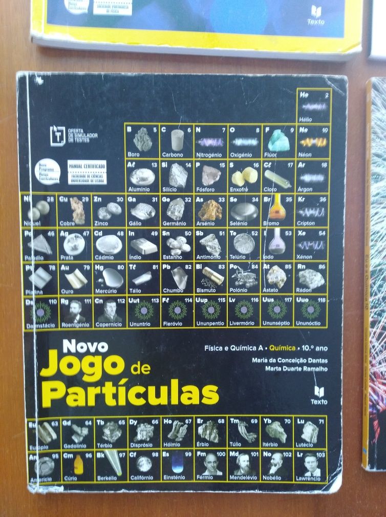 Livros Fisica e Quimica 10° 10F + Jogo de partículas Texto Editores