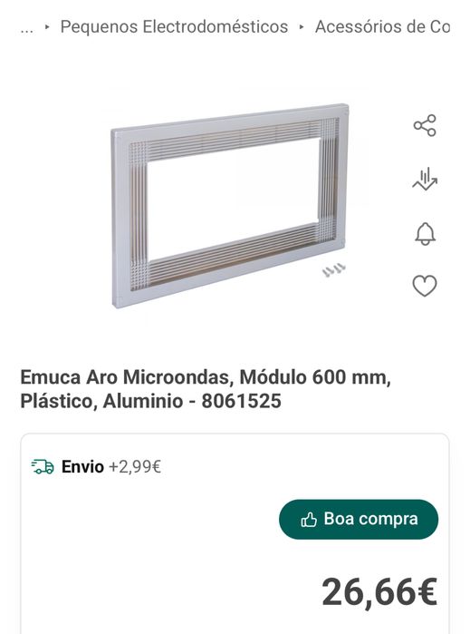 Grelha para encastrar microondas todas as medidas